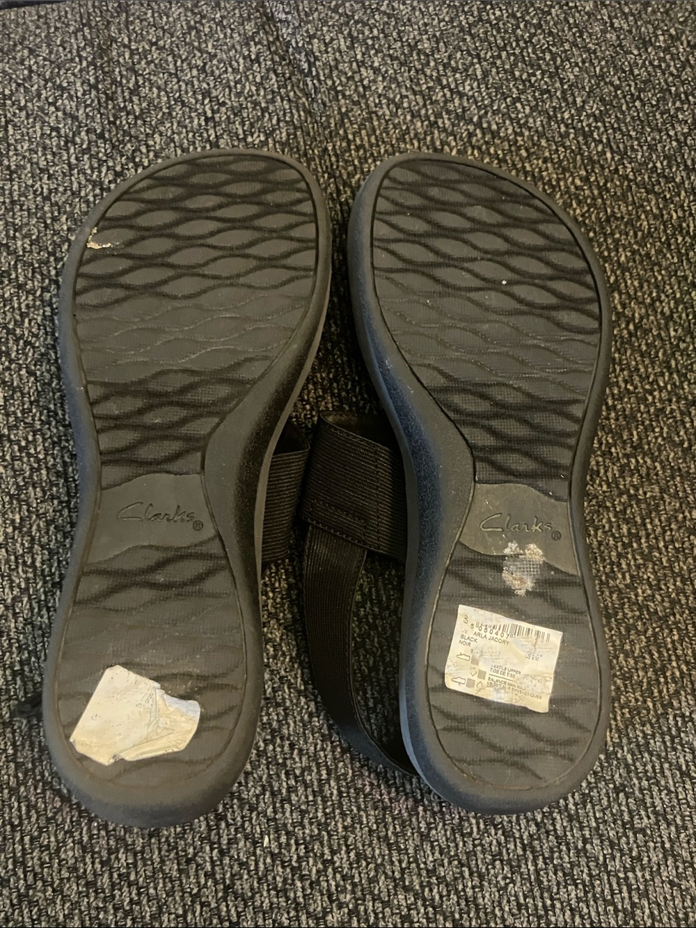 Clarks cloudstoppers arla jacory Slingback Sandals black/grey size 9 - Picture 8 of 12